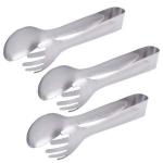 Generic 3 Pieces of Stainless Steel Salad Tongs, Food Tongs and Bread Tongs