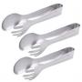 Generic 3 Pieces of Stainless Steel Salad Tongs, Food Tongs and Bread Tongs