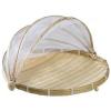 Generic Hand-Woven Food Serving Tent Basket Tray Fruit Vegetable Bread Storage Basket Simple Outdoor Picnic Mesh Net Cover-36cm