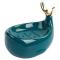 Generic Whale Shaped Ceramic Soap Dish with Drain Bar Ceramic Soap Box Bathroom Shower Fishtail Ring Frame Soap Box Green