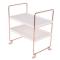 Generic Desktop Storage Rack Rose Gold 2 Layers Bathroom Makeup Organizer Assembled Kitchen Seasoning Iron Storage Shelves