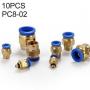 Generic PC8-02 10pcs PC Male Thread Pneumatic Connector