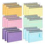 Generic 18 Pack Multicolor Index Cards with Clear Pvc Cover Screw