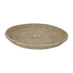 Generic INS Vintage Rattan Fruit Tray Storage Plate Hand-Woven Round Bread Plate Photographic Props Furniture Decoration