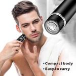 Generic Mini Electric Shaver Men`s Portable Electric Shaver Washable Beard Trimmer USB Rechargeable Men`s Face Shaver Silver