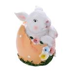 Generic Easter Ornament Bunny Statue Handicrafts Easter Festival Party Ornament Orange