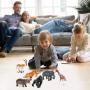 Generic 12PCS Jungle Zoo Animals Toys, Realistic Wildlife Plastic
