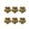 Generic 6Pcs/Lot Wedding Simple Plum Flower Napkin 5 Petals Lucky Flower Napkin Ring Table Decoration Ring-Gold