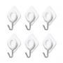 Miniso Rhombus Hook With Strong Adhesiveness 6pcs  - White