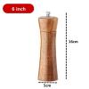 Generic Salt And Pepper Grinder, Solid Wood Spice Pepper Mill With