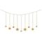 Generic Hanging Photo Display Wooden Stars Garland with 25 Wood Clips Wall Art Decoration for Home Office Nursery Room Dorm