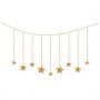 Generic Hanging Photo Display Wooden Stars Garland with 25 Wood Clips Wall Art Decoration for Home Office Nursery Room Dorm