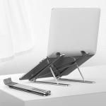 Generic Portable Adjustable Laptop Stand Desktop Lifting Height Increase Rack Folding Heat Dissipation Holder, Style: Ordinary(Silver)