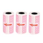 Generic 3X Thermal Paper Roll,Color Direct Thermal Labels Roll 50X15mm Strong Adhesive Sticker Printing for PeriPage A6 Pink