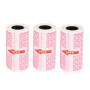 Generic 3X Thermal Paper Roll,Color Direct Thermal Labels Roll 50X15mm Strong Adhesive Sticker Printing for PeriPage A6 Pink