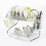 Generic 2 Layer Stylish Stainless Dish Rack