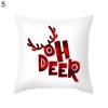 Generic Xmas Bell Tree Star Elk Throw Pillow Case Cushion Cover-5#