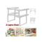 Generic 2 Layers Kitchen Cabinet Cupboard Organizer Adjustable White
