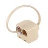 Generic RJ11 6P4C 2 Way Outlet Telephone Jack Line Splitter Adapter Beige