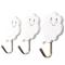 Generic 6Pcs Cute Cloud Shaped Sticky Hooks Wall Mounted Hanger Children Room Decoration-White