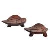 Generic 2 Pcs Stove Stick Spoon Break Wood Dinner Equipment Stand Leaf Shaped Fork Spoon Holder Restaurant Cutlery Rack Stand