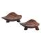Generic 2 Pcs Stove Stick Spoon Break Wood Dinner Equipment Stand Leaf Shaped Fork Spoon Holder Restaurant Cutlery Rack Stand