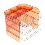 Generic Cosmetic Storage Box Makeup Drawer Holder Jewellery Display Stand Kitchen Multifunctional Side Dish(Orange)