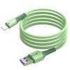 Generic Data Cable, Oxygen-Free Pure Copper Core Liquid Silicone Data Cable with Light for iPhone12,iPad(0.25M,Green)