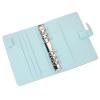 Generic Notebook Cute Ring Diary Leather Cover Journals Office Personal Binder Weekly Planner Agenda Organizer,Mint Blue