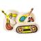 Generic 3Pcs/Set Baby Dish Tableware Children Cartoon Car Feeding Bowl Dishes Kids Natural Bamboo Fiber Dinnerware with Fork Spoon Plate