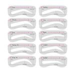 Generic 10Pcs Eyebrow Stencils Precisely Position Attach-White