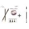 Davis 3pcs Eye Pencil Black, Brown & Dark Brown + Eyebrow Brush