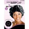 Fashion Black Satin Cap, Breathable And Comfortable Sleep Cap L