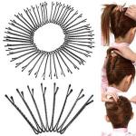 Fashion 60 Pcs Metal Waved Hair Clips Bobby Salon Pins Grips-