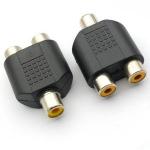 Generic RCA Splitter 1 To 2 Female Audio Video Y Adapter