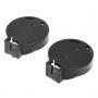 Generic 2 Pcs CR2450 Coin Cell Button Battery Socket Holder Case 2 Pins Black