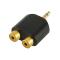Generic 3.5mm Stereo Male To 2 RCA Female Audio Adapter