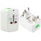 Generic Plug Adapter, Universal EU US UK AU Travel AC Power Adaptor Plug(White)