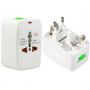 Generic Plug Adapter, Universal EU US UK AU Travel AC Power Adaptor Plug(White)