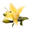 Generic 1 Pc 3 Heads Sweet Artificial Flower  Lily Floral Home Wedding Party Decor-Yellow