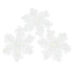 Generic 3Pcs 8cm Christmas Tree Snowflake Ornament-white