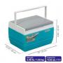 Pinnacle 10L Portable Plastic Insulated Cooler Box-Blue