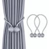 Generic Magnetic Curtain Tiebacks- Silver Grey