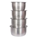 Generic 8 Pcs Set Of Stainless Aluminium Sufuria No 4.8- Silver