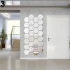 Generic 3D Acrylic Modern Mirror Decal Art Mural Wall Sticker-Silver