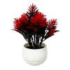 Generic 1 Set Simulation Bonsai Realistic Non-fading Plastic Artificial Large Pine Plants For Decorating-Red