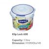 Kenpoly Plastic Klip Lock Round Container 1000ml 2pc