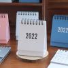 Generic Mini Spiral Binding Desk Calendar 2022 - WHITE