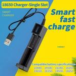 Generic Universal 18650 Lithium Battery Charger USB Single Slot Battery Charger Suitable For Lithium Battery 18650 26650 10440 14500 18500