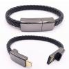 Generic New Style Fashion Men And Women LeatherBracelet USB Charging Data Cable For Phone